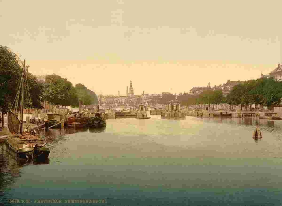 Amsterdam. Inner Amstel River, circa 1890
