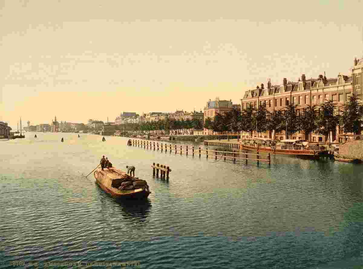 Amsterdam. Outside Amstel River, circa 1890