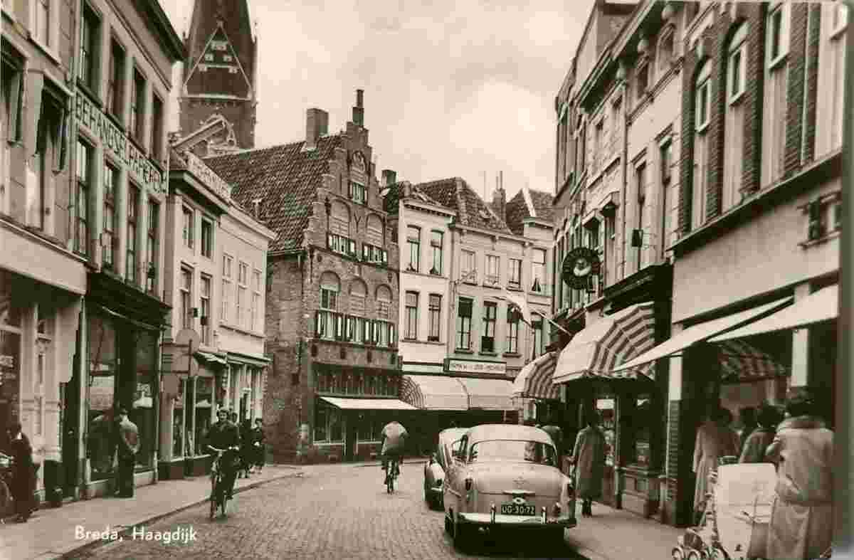 Breda. Haagdijk, winkels, 1958