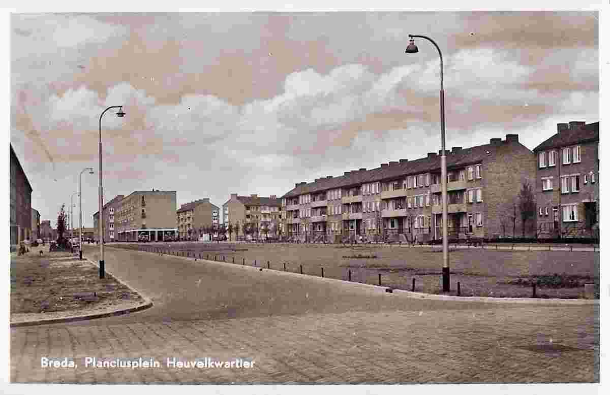 Breda. Planciusplein Heuvelkwartier, 1958