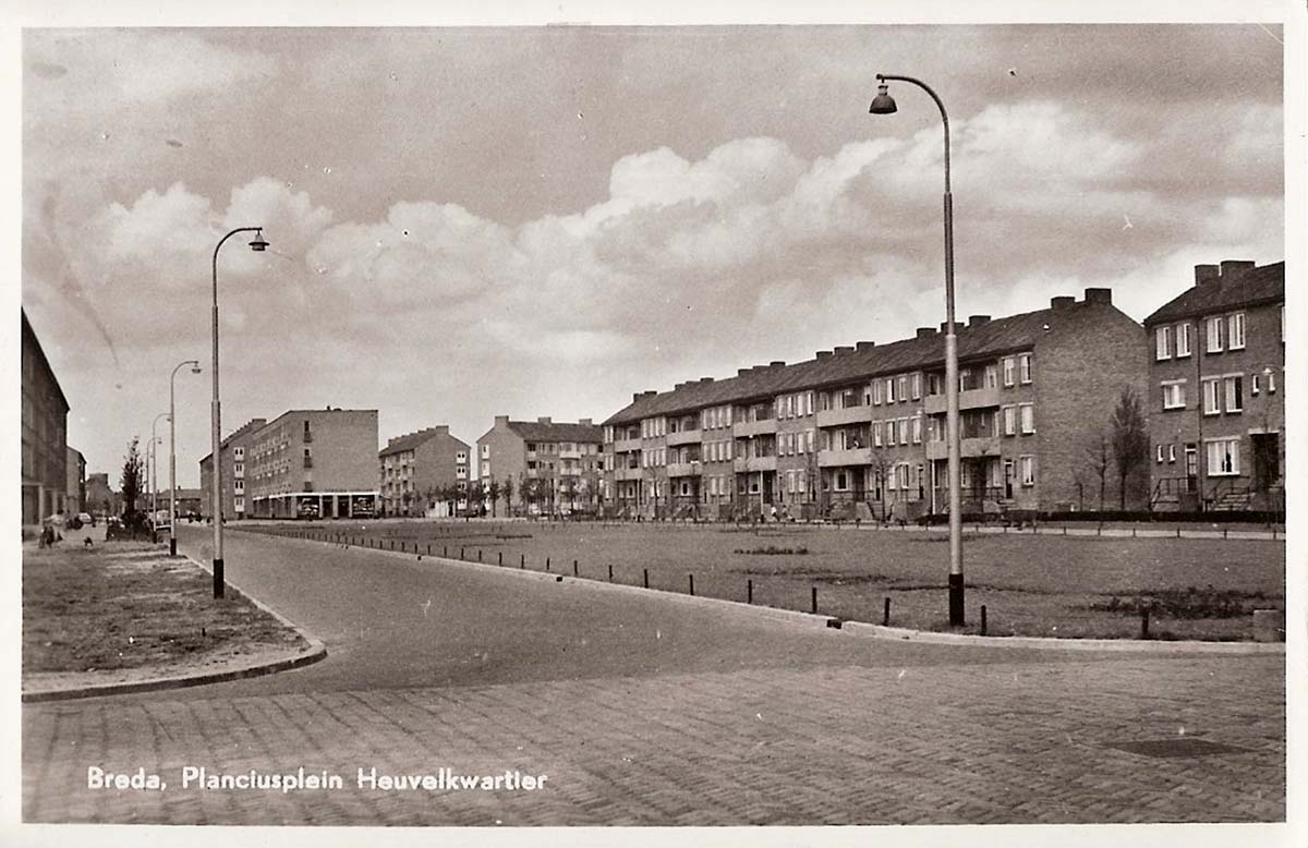 Breda. Planciusplein Heuvelkwartier, 1958